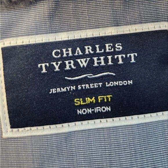 Charles Tyrwhitt slim fit pants light beige size 34x29 short (hemmed) - Picture 3 of 11